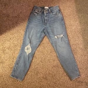 Abercrombie high rise mom jeans